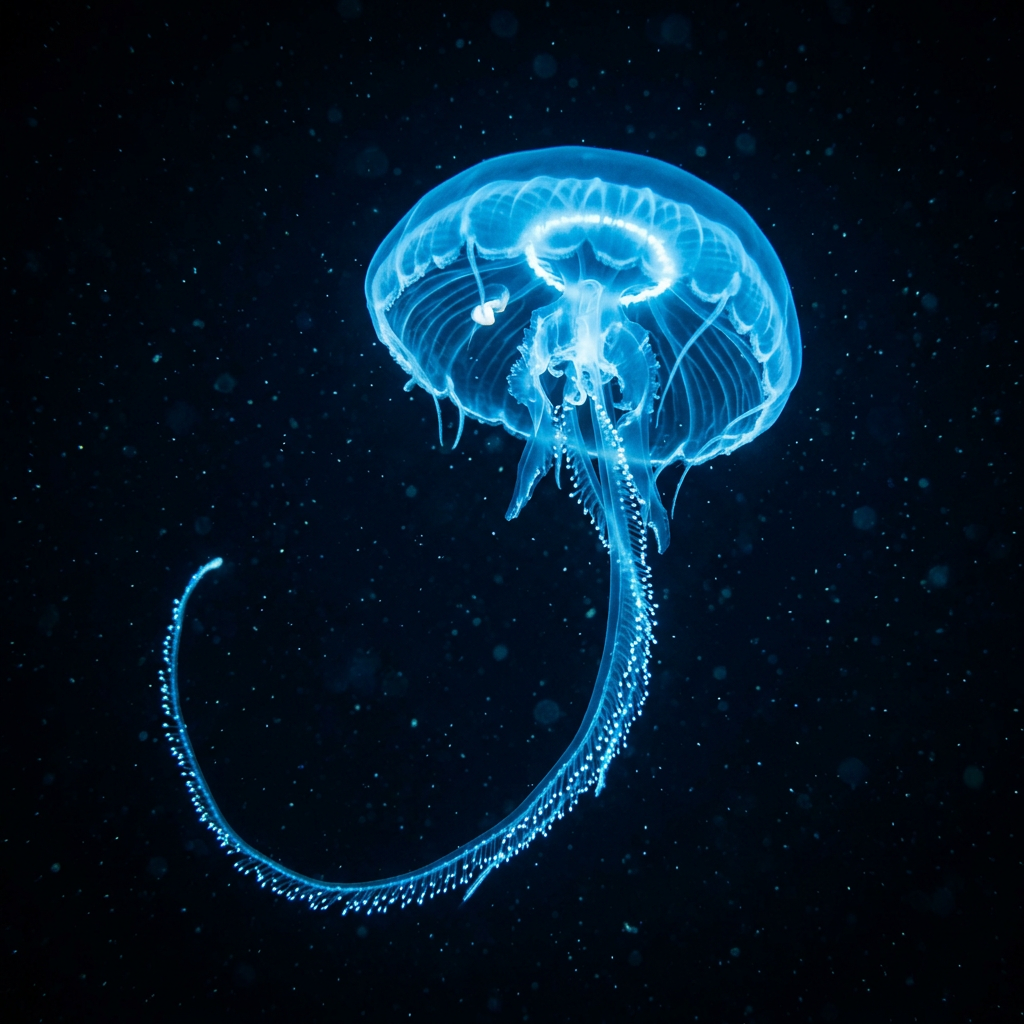 Bioluminescent jellyfish - Gemini 3.1 Flash