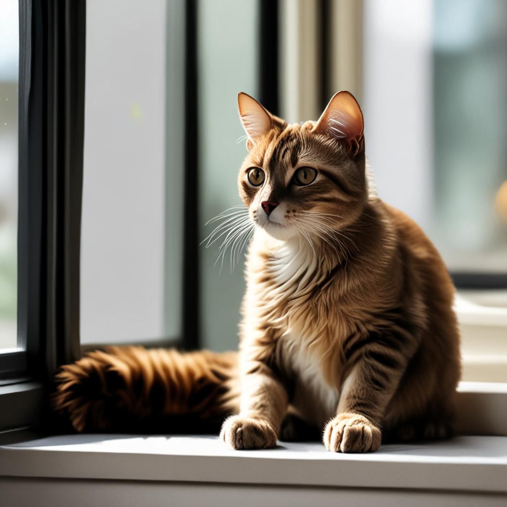 Cat on windowsill - SDXL v1